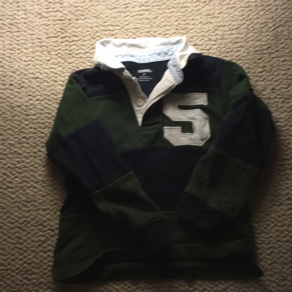 Gymboree toddler boys rugby long sleeved shirt